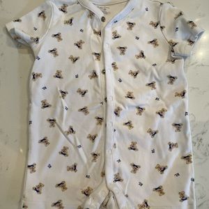 Boys Ralph Lauren Polo bear short romper